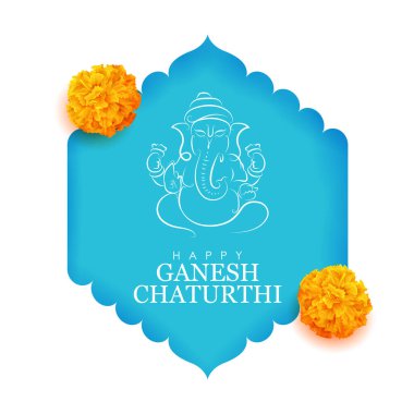 Ganesh Chaturthi festivali için Ganpati arka planının çizimi
