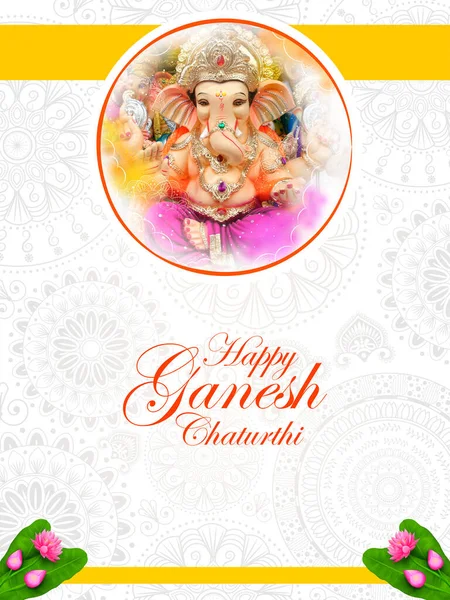 Lord Ganpati Idool Standbeeld Voor Happy Ganesh Chaturthi Festival Van — Stockfoto