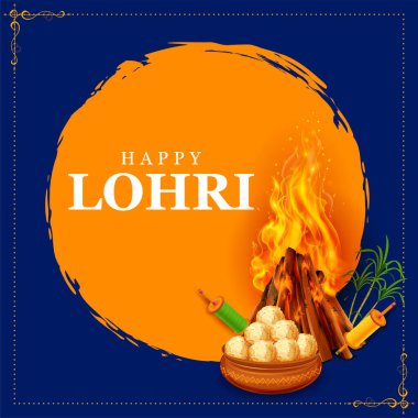 Punjabi festivali için Mutlu Lohri tatil geçmişinin bir gösterimi