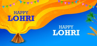 Punjabi festivali için Mutlu Lohri tatil geçmişinin bir gösterimi