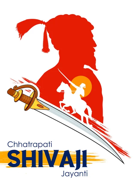 Illustration Chhatrapati Shivaji Maharaj Den Store Krigaren Maratha Från Maharashtra — Stock vektor