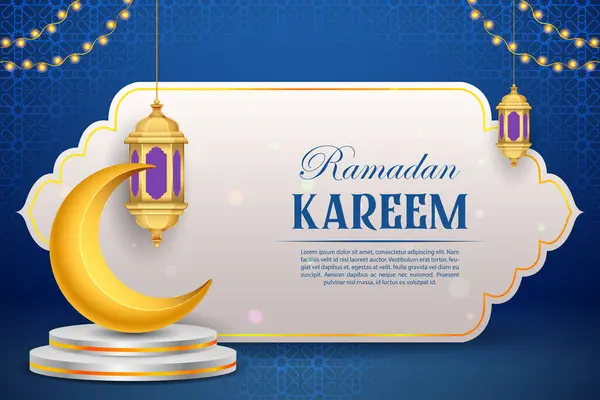 Ilustración Ramadán Kareem Generosos Saludos Ramadán Para Festival Religioso Islam — Archivo Imágenes Vectoriales