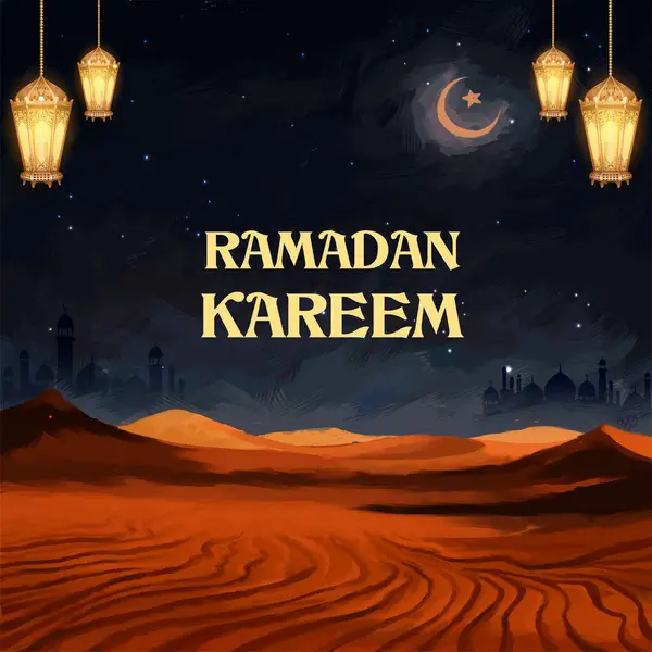 Illustration Von Ramadan Kareem Großzügige Ramadan Grüße Zum Islamischen Religionsfest — Stockvektor