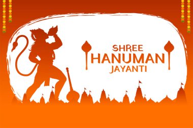 Hanuman Jayanti Janmotsav için Tanrı Hanuman 'ın resmi.