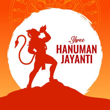 Hanuman Jayanti Janmotsav için Tanrı Hanuman 'ın resmi.