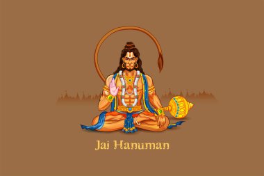 Hanuman Jayanti Janmotsav için Tanrı Hanuman 'ın resmi.
