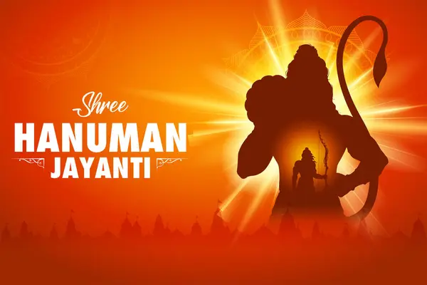 Illust Lord Hanuman Para Hanuman Jayanti Janmotsav Celebração Fundo Para Ilustração De Stock