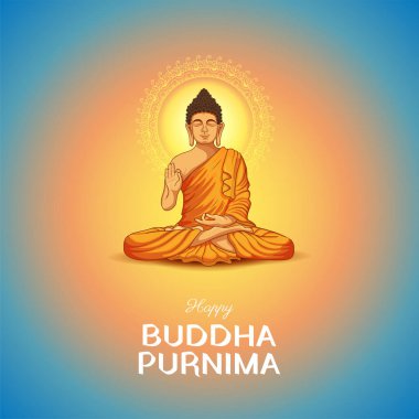 Buda 'nın Mutlu Buda Purnima Vesak Festivali meditasyonu.