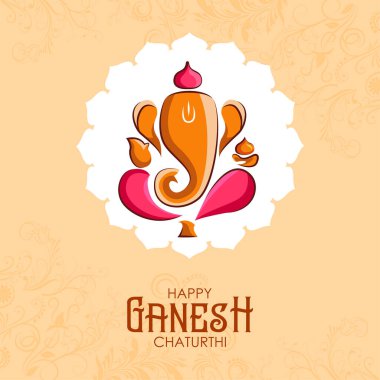 Ganesh Chaturthi festivali için Ganpati arka planının çizimi