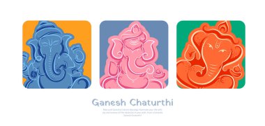 Ganesh Chaturthi festivali için Ganpati arka planının çizimi