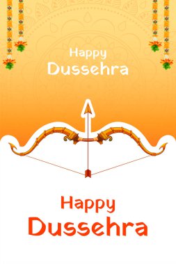 Hindistan festivalinde Dussehra için Bow ve Arrow of Rama 'nın resmi