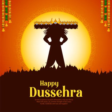 Ravana 'nın Dussehra için hazırladığı Navratri festivali için on başlı resmi.