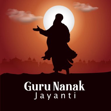 Mutlu Gurpurab, Guru Nanak Jayanti Festivali Sih kutlama arka plan resmi