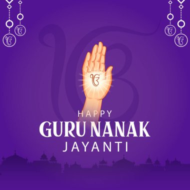 Mutlu Gurpurab, Guru Nanak Jayanti Festivali Sih kutlama arka plan resmi