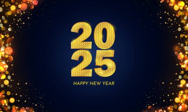 Mutlu Yeni Yıl 2025 sezonunun bir gösterimi Sancak, poster ve tasarım şablonu