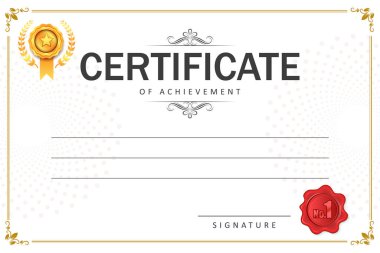 Yazdırma tasarımı için zarif lüks sertifika şablonu