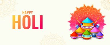 Hindistan renk festivali için Mutlu Holi arkaplan tasarımı için soyut renkli sıçrama resmi tanıtım ve reklam afişi için tebrik kutlaması