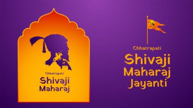 İmparator Shivaji 'nin resmi, Maharashtra Hindistan' dan Maratha 'nın büyük savaşçısı Hintçe anlamı Chhatrapati Shivaji Maharaj