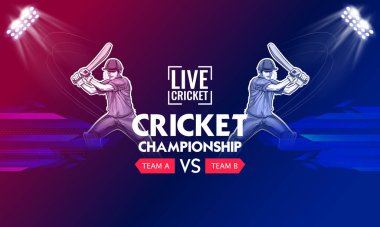 Kriket şampiyonası spor arka planında vurucunun resmi