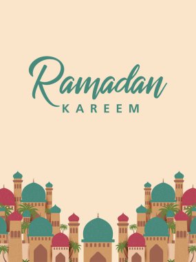 Ramazan Kareem 'in resmi İslam için cömert Ramazan bayramı kutlaması aydınlatılmış lambayla