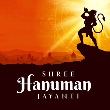 Hanuman Jayanti Janmotsav için Tanrı Hanuman 'ın resmi.