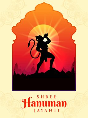 Hanuman Jayanti Janmotsav için Tanrı Hanuman 'ın resmi.