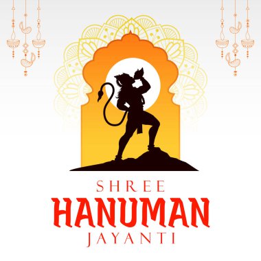 Hanuman Jayanti Janmotsav için Tanrı Hanuman 'ın resmi.