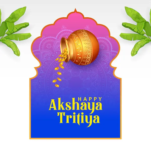 Mutlu Akshaya Tritiya dini Hint festivali için arka plan çizimi