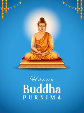 Buda 'nın Mutlu Buda Purnima Vesak Festivali meditasyonu.