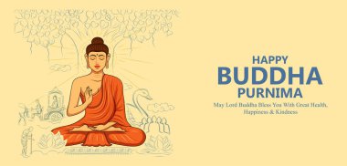 Buda 'nın Mutlu Buda Purnima Vesak Festivali meditasyonu.