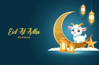 Kurban Bayramı 'nı kutlayan koyunların resmi Mutlu Bakra Kimliği İslam' ın kutsal festivali