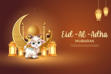 Kurban Bayramı 'nı kutlayan koyunların resmi Mutlu Bakra Kimliği İslam' ın kutsal festivali