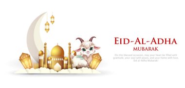 Kurban Bayramı 'nı kutlayan koyunların resmi Mutlu Bakra Kimliği İslam' ın kutsal festivali