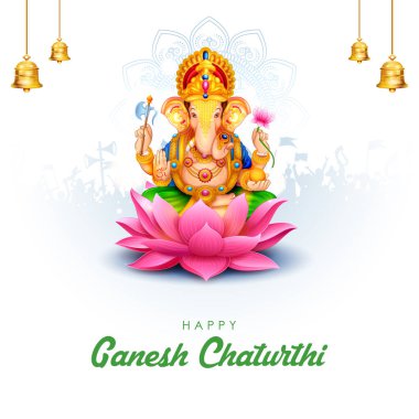 Ganesh Chaturthi festivali için Ganpati arka planının çizimi