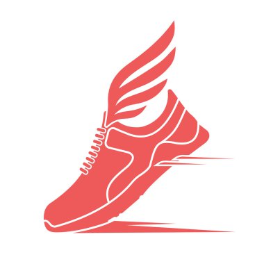 Kanatlarda uçan spor ayakkabılarının simgesi