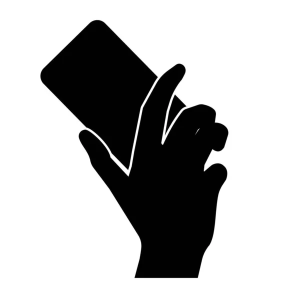 Mobile Phone Hand Vector Illustration — Stock Vector