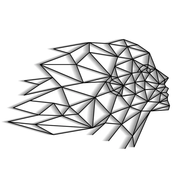 Menschliches Gesicht Aus Polygon Vektorillustration — Stockvektor