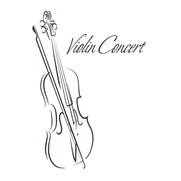 Musical Instrument Violin Vector Illustration — Stock Vector