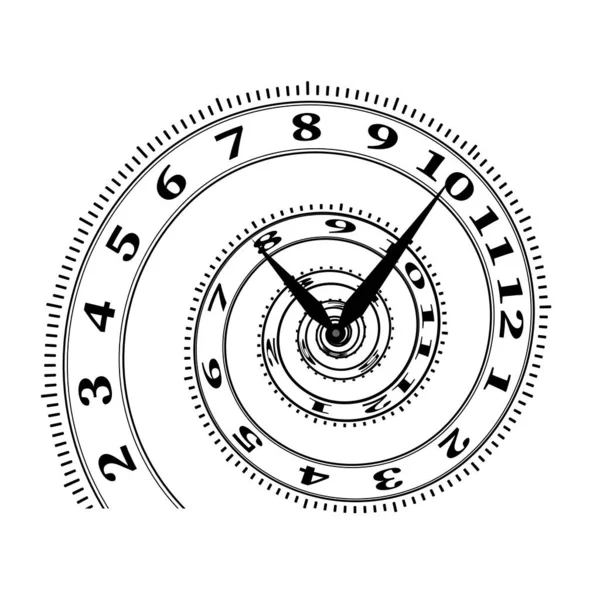 Symbol Nekonečné Časové Spirální Vektorové Ilustrace — Stockový vektor