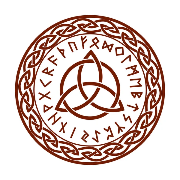 Skandinavisches Symbol Mit Runen Vektorillustration — Stockvektor