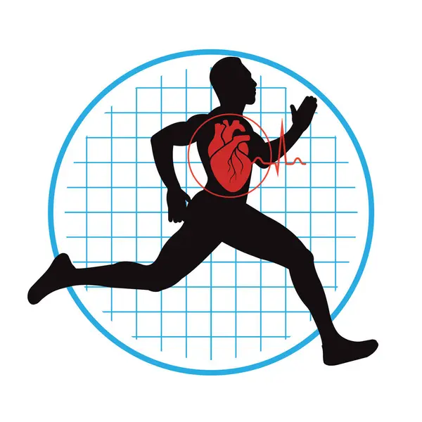 Icono Cardio Corriendo Hombre Vector Ilustración Ilustración De Stock