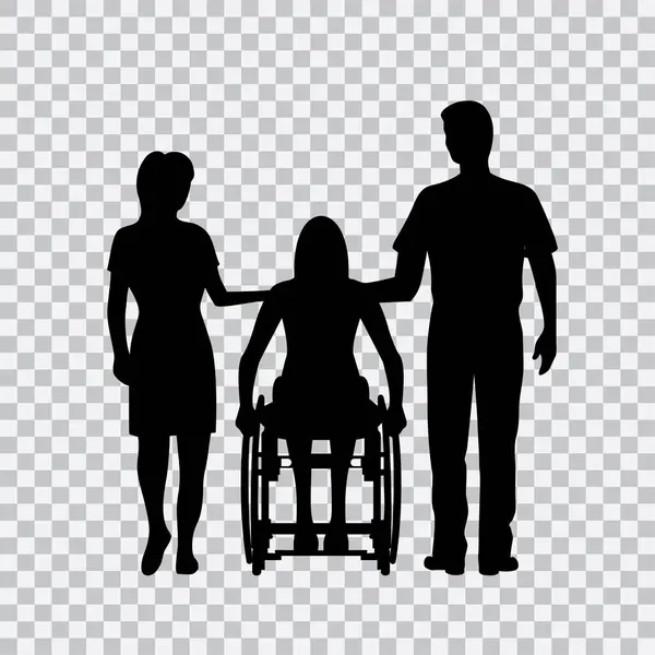 Άνδρας Αναπηρική Καρέκλα Διαφανή Διανυσματική Απεικόνιση Εικονογράφηση Αρχείου