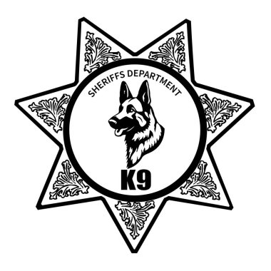 k9 polis ekibi sembolü çizimi