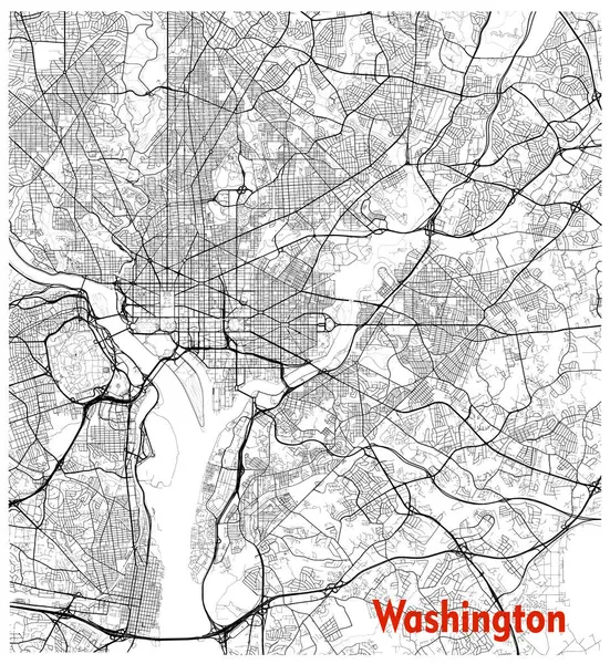 Washington DC 'nin Contour haritası..
