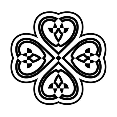 Kelt rünleri yonca yaprak vektör çizimi