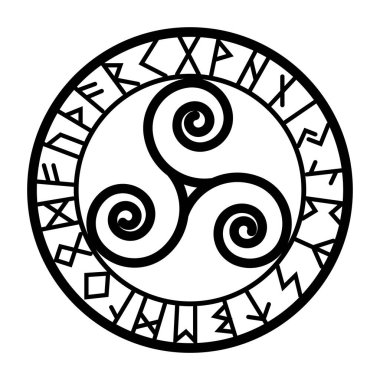 Kelt rünleri sembol vektör illüstrasyonu