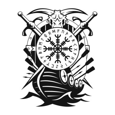 İskandinav Viking sembolü çizimi