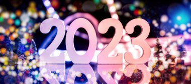 New Year's Eve 2023 Celebration Background. Happy New Year 2023.