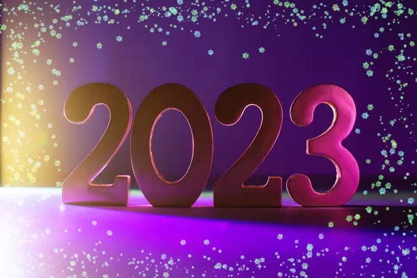 Frohes Neues Jahr 2023 Ein Symbol Aus Der Zahl 2023 — Stockfoto