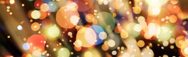 Farbe Festlicher Hintergrund Mit Natürlichem Bokeh Und Leuchtend Goldenen Lichtern Stockfoto